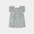 Baby Girls Blue Floral Cotton Dress For Cheap