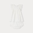 Baby Girls White Embroidered Cotton Dress Set Online