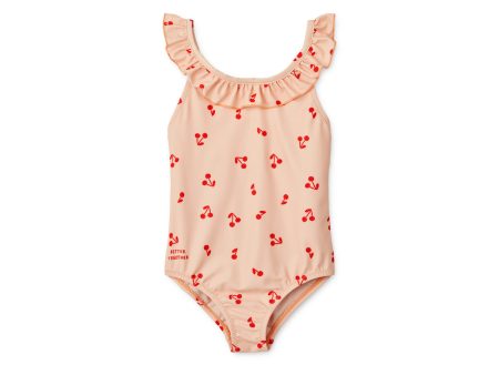 Girls Pink Cherry Swimsuit on Sale