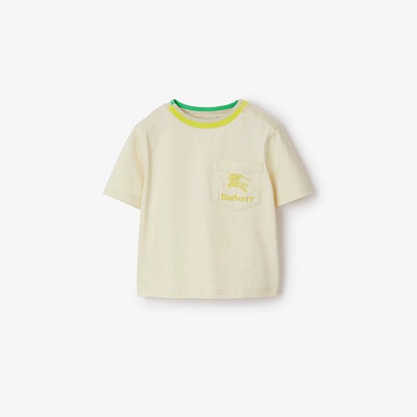 Baby Boys & Girls Beige Cotton T-Shirt Online now