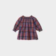 Baby Girls Blue Check Cotton Dress For Discount