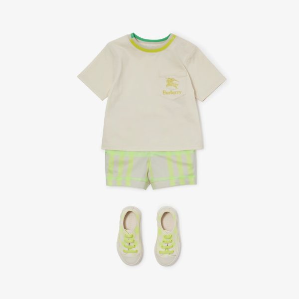 Baby Boys & Girls Beige Cotton T-Shirt Online now