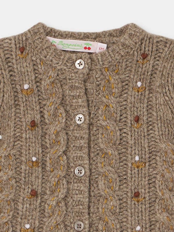 Baby Girls Camel Wool Cardigan Online