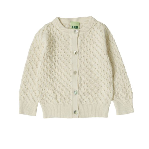 Baby Boys & Girls White Cotton Cardigan For Sale