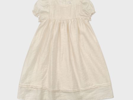 Girls Beige Jacquard Dress on Sale