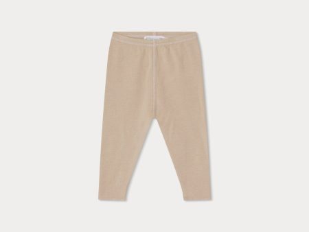 Baby Girls Beige Cotton Leggings For Sale