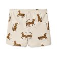 Boys Beige Printed Swim Shorts on Sale