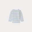 Baby Boys & Girls Blue Stripes Cotton T-Shirt For Cheap