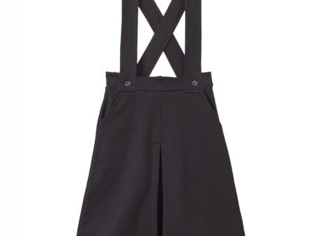 Girls Black Strap Cotton Skirt Supply