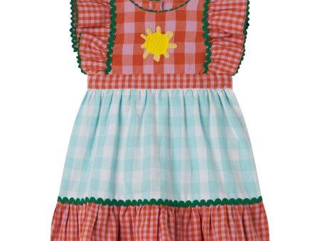 Baby Girls Red Check Cotton Dress Online