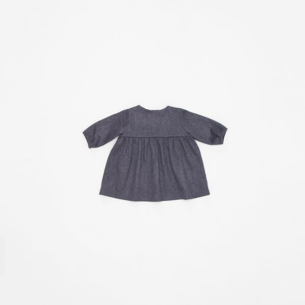 Baby Girls Charcoal Wool Dress For Cheap