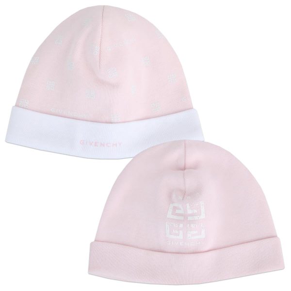 Baby Boys & Girls Pink Hat Set(2 Pack) For Sale