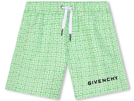 Boys Green Logo Swim Shorts Supply