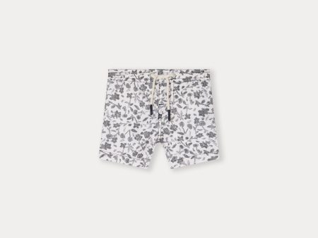 Baby Boys Grey Floral Swim Shorts For Sale