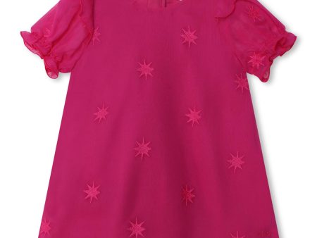 Baby Girls Fuchsia Embroidered Dress Fashion