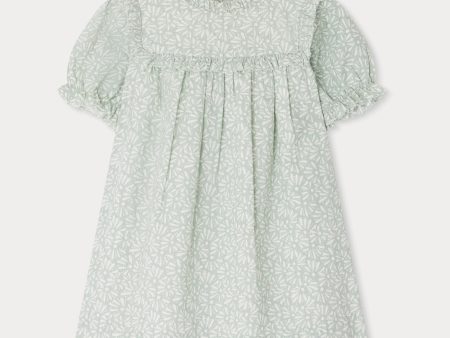 Baby Girls Mint Floral Cotton Dress Sale