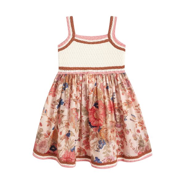 Girls Multicolor Flowers Cotton Dress Online