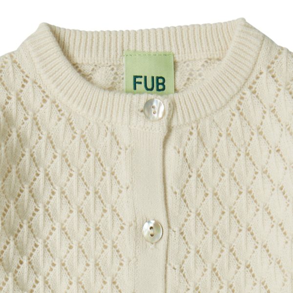 Baby Boys & Girls White Cotton Cardigan For Sale