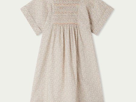 Girls Rose Floral Cotton Dress Fashion