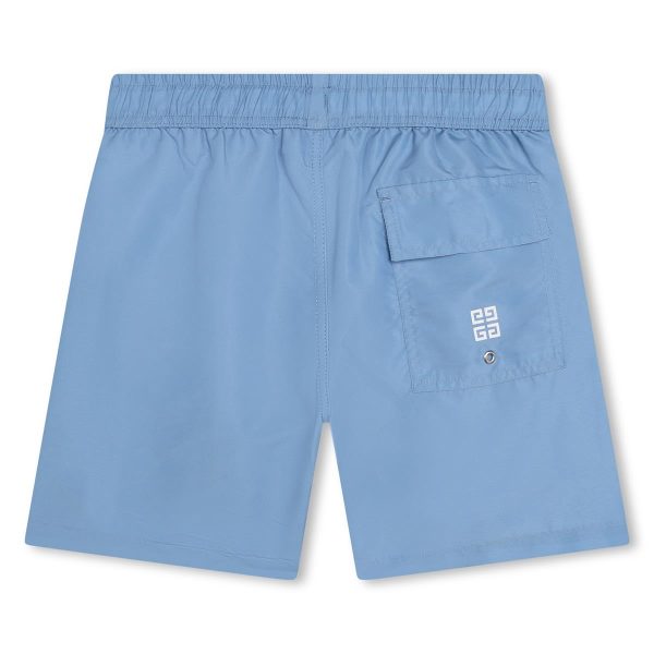 Boys Blue Logo Swim Shorts Discount