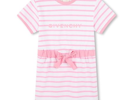 Girls Pink Stripes Cotton Dress Hot on Sale