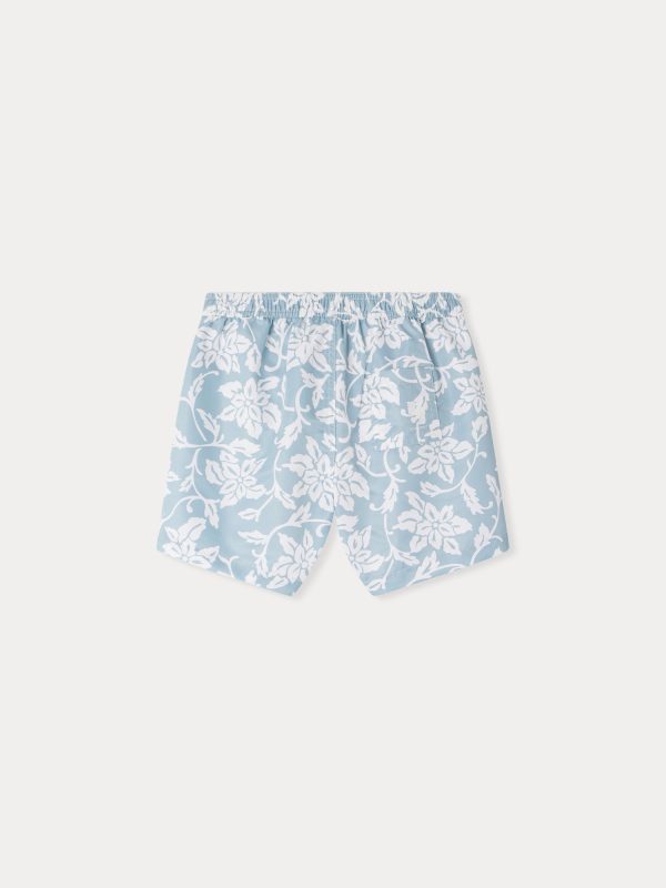 Boys Blue Flower Swim Shorts For Discount