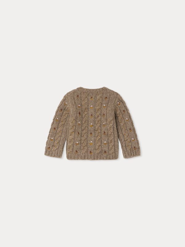 Baby Girls Camel Wool Cardigan Online