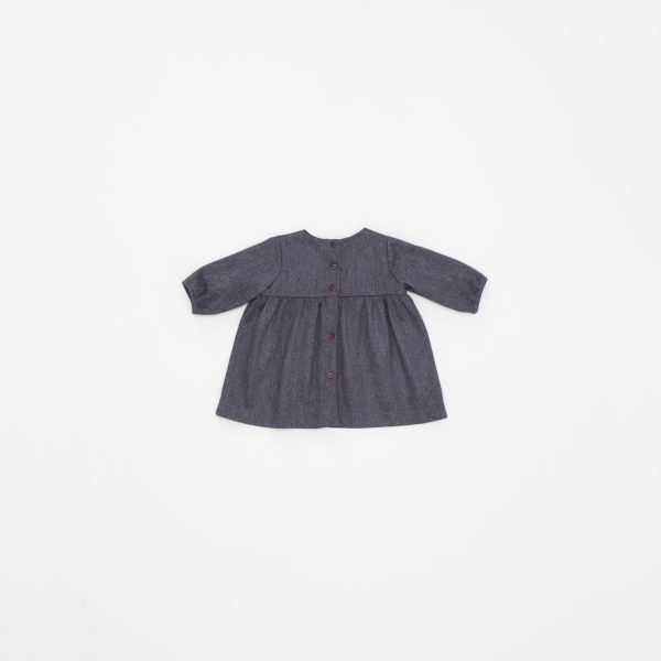 Baby Girls Charcoal Wool Dress For Cheap