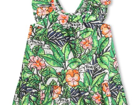 Baby Girls Green Flowers Dress For Sale