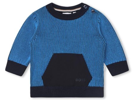 Baby Boys Blue Logo Sweater on Sale