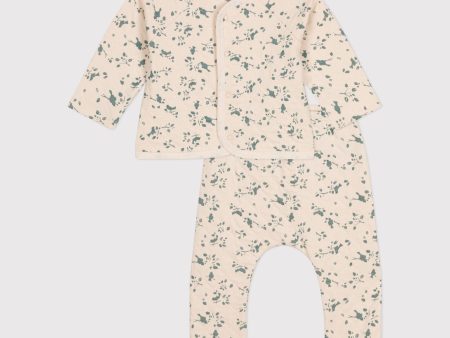 Baby Boys & Girls Beige Printed Cotton Set Online