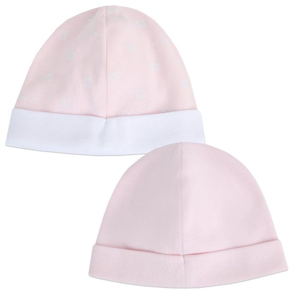 Baby Boys & Girls Pink Hat Set(2 Pack) For Sale