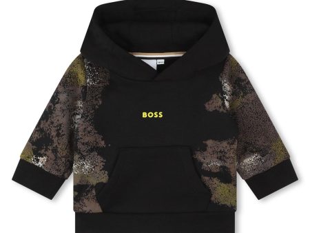 Baby Boys Black Logo Cotton Sweatshirt Sale