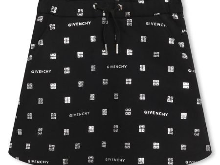 Girls Black Logo Skirt For Discount