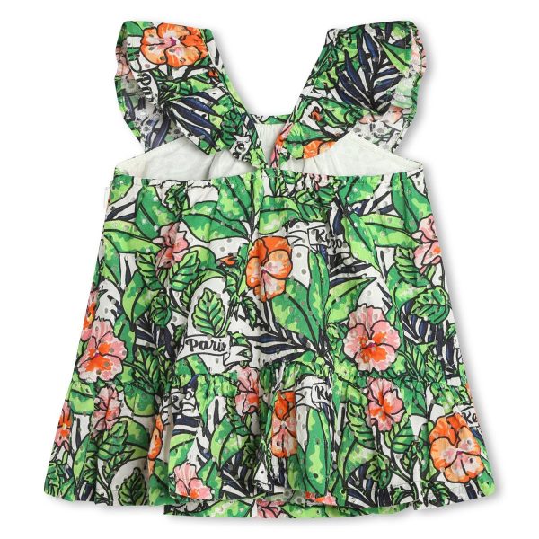 Baby Girls Green Flowers Dress For Sale