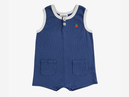 Baby Boys & Girls Blue Cotton Babysuit Hot on Sale