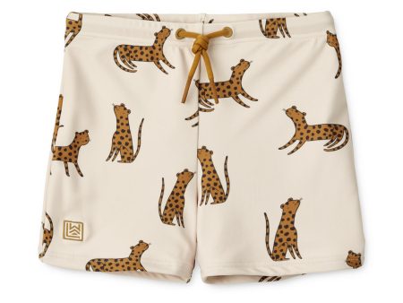 Boys Beige Printed Swim Shorts on Sale