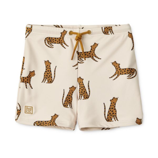 Boys Beige Printed Swim Shorts on Sale