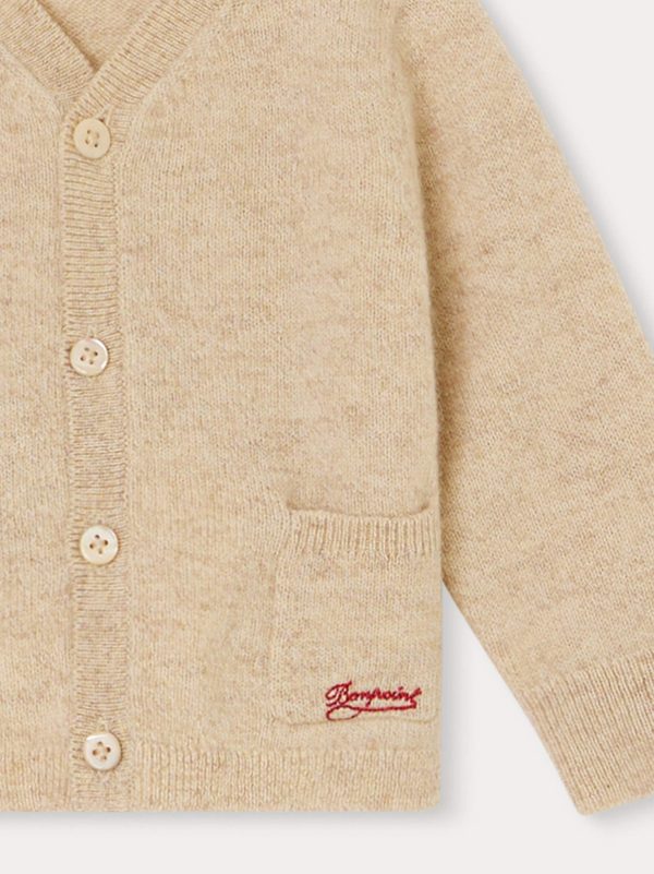 Baby Boys & Girls Beige Wool Cardigan For Discount