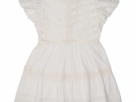 Girls White Lace Cotton Dress Discount