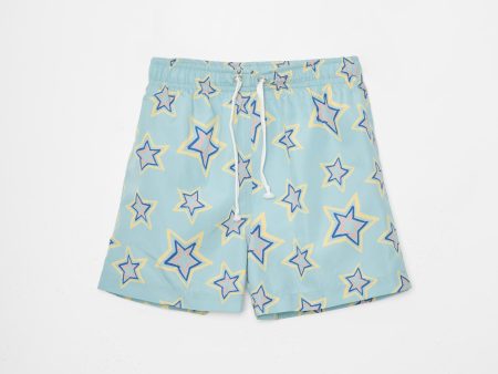 Boys Mint Star Swim Shorts For Discount