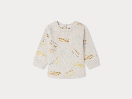 Baby Boys & Girls Grey Cotton Sweatshirt Discount