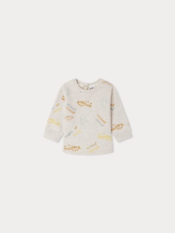 Baby Boys & Girls Grey Cotton Sweatshirt Discount