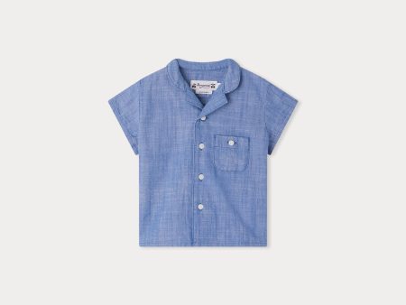 Baby Boys Blue Cotton Shirt Online Sale