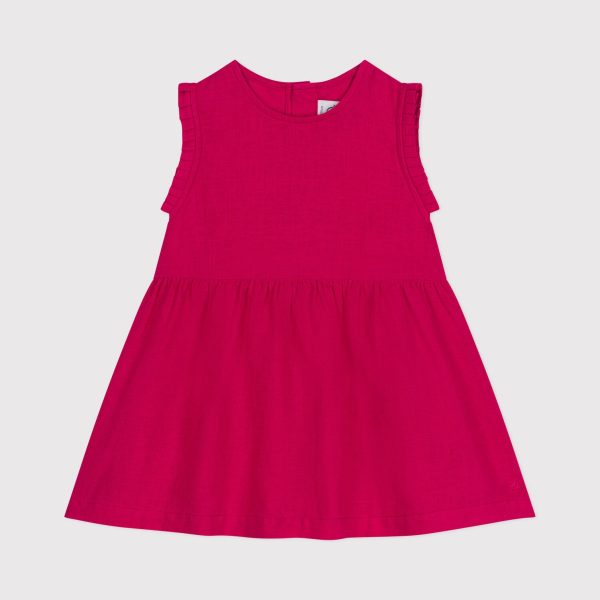 Baby Girls Fuchsia Linen Dress Sale