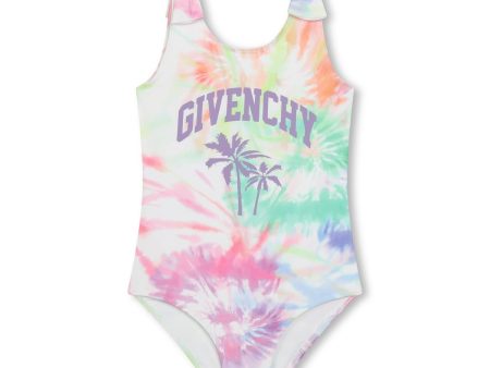 Girls Multicolor Logo Swimsuit Cheap