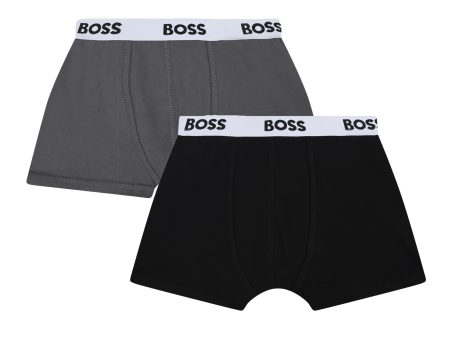 Boys Grey Cotton Underwear Set(2 Pack) Online