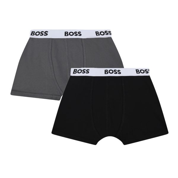 Boys Grey Cotton Underwear Set(2 Pack) Online