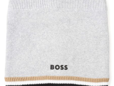 Boys Grey Logo Scarf For Sale