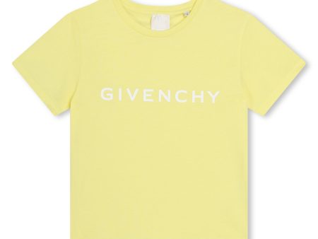 Girls Yellow Logo Cotton T-Shirt on Sale